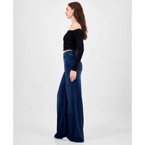 GUESS Womens Soft Bellflower High-Rise Wide-Leg Jeans Dark Blue 29x32 NWT - Picture 5 of 5